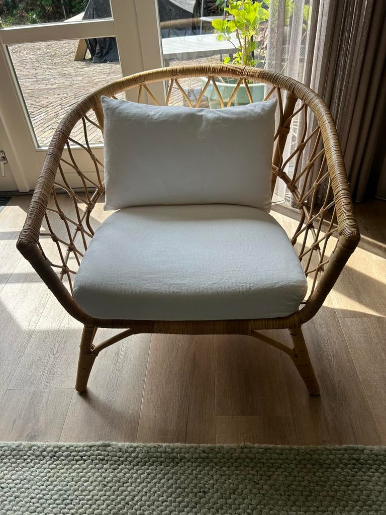 Fauteuil Ikea Stockholm in nette staat, Ophalen, Zo goed als nieuw, 75 tot 100 cm, Riet of Rotan