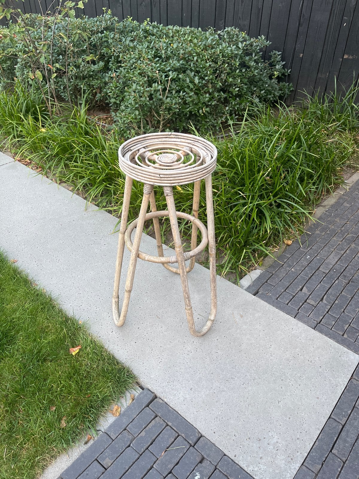 Rotan kruk - Vintage, Ophalen, Gebruikt, 60 tot 90 cm, 1 kruk