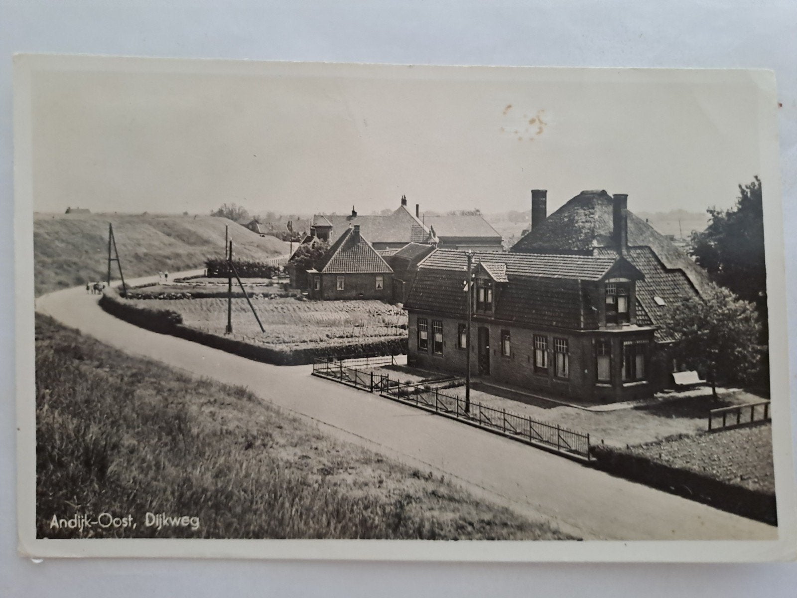 Andijk fotokaart gelopen, Ophalen of Verzenden, 1920 tot 1940, Friesland