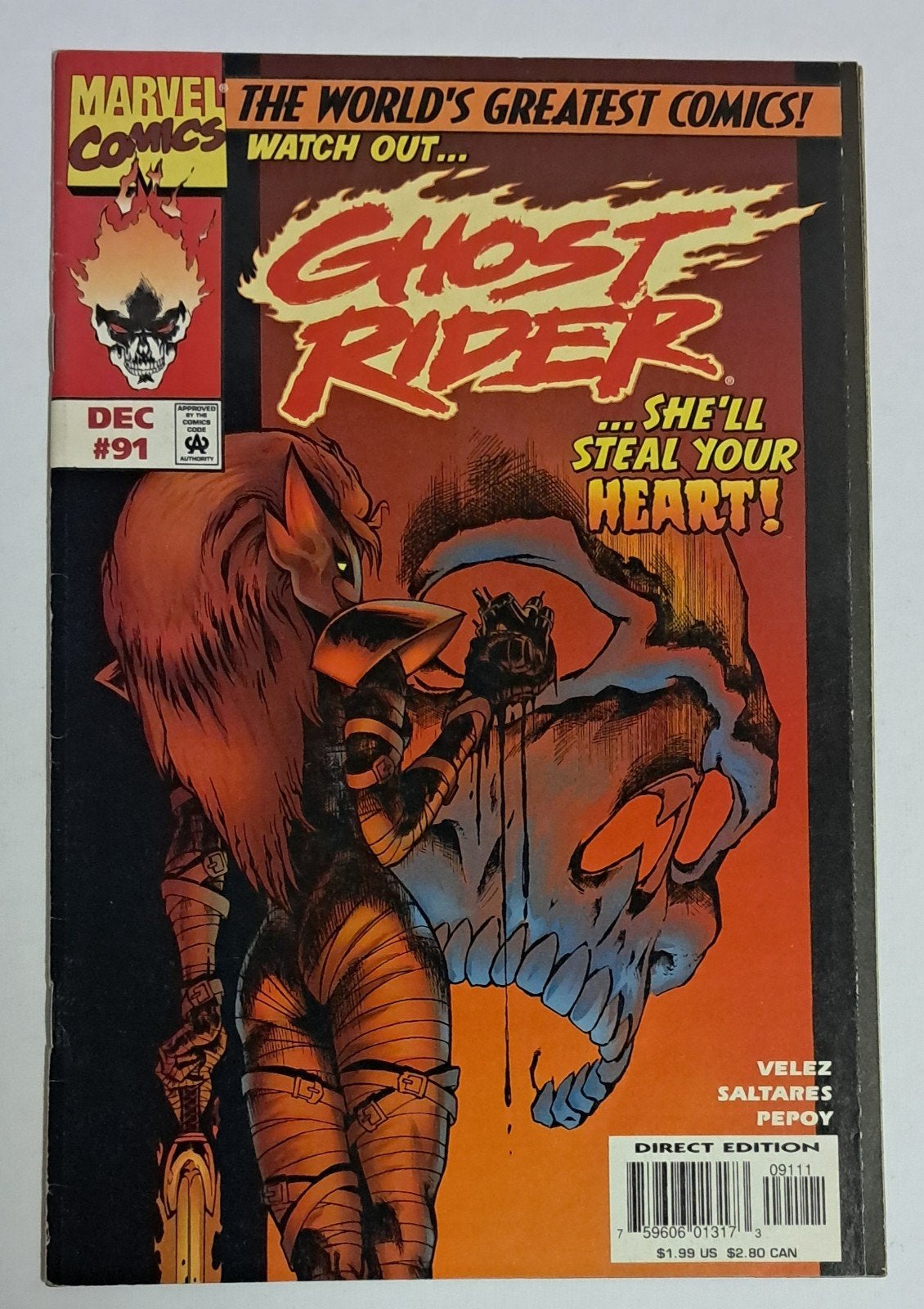 Ghost Rider #91 ( Marvel 1997 ) FN+., Amerika, Ophalen of Verzenden, Gelezen, Eén comic
