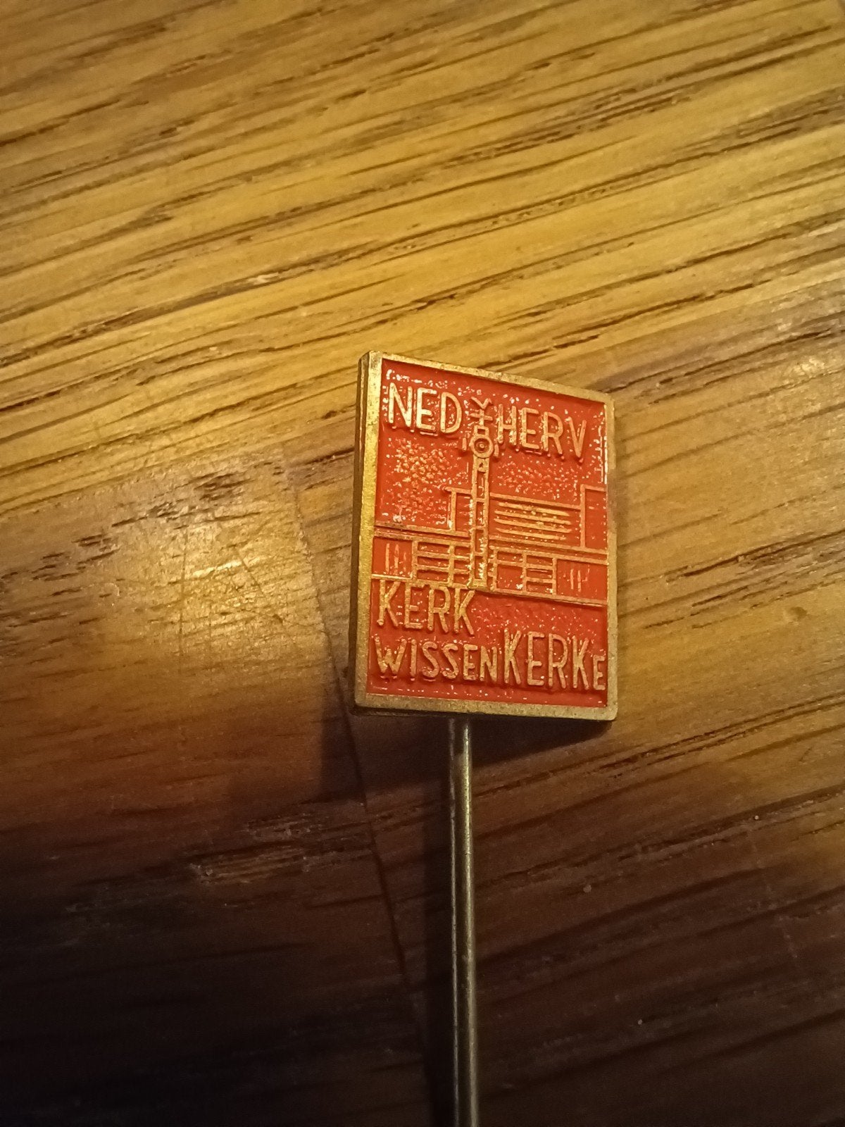 Speldje Ned Herv Kerk Wissenkerke, Verzamelen, Speldjes, Pins en Buttons, Ophalen, Gebruikt, Overige onderwerpen, Speldje of Pin