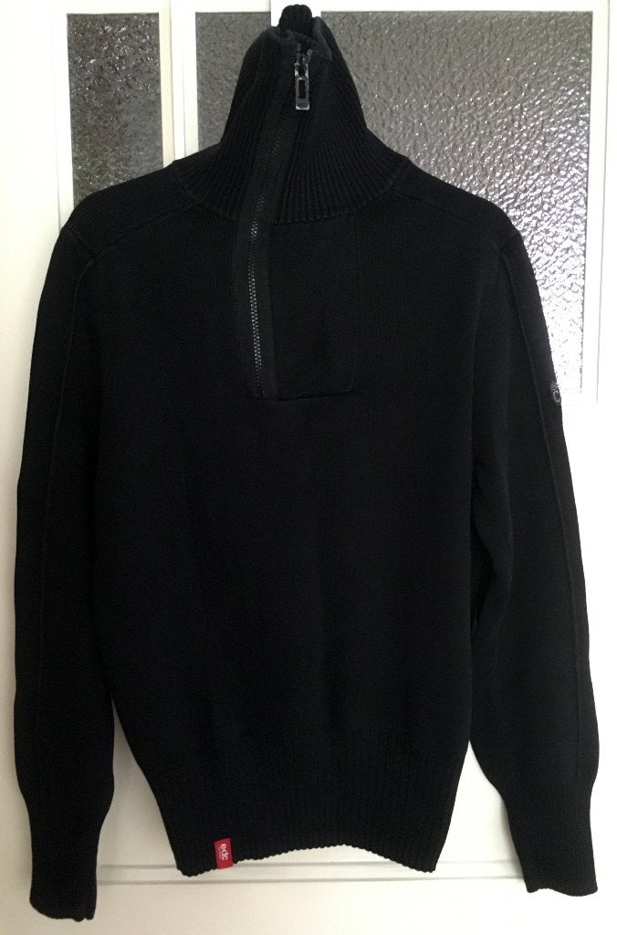 Stoere heren trui van EDC by Esprit, M, 100% katoen, zwart, Maat 48/50 (M), Zwart, EDC by Esprit, Ophalen of Verzenden