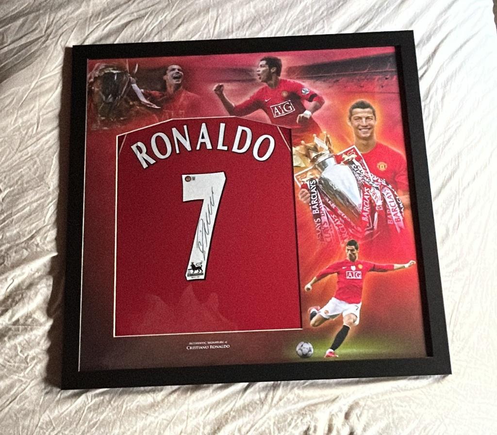 Handgesigneerd Cristiano Ronaldo Manchester United Shirt COA, Sport en Fitness, Voetbal, Maat L, Ophalen of Verzenden, Nieuw, Shirt