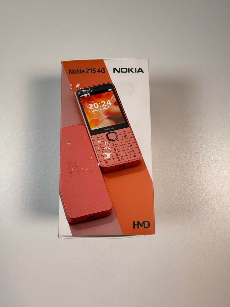 Nokia 215 4G - Nieuw in doos, Geen camera, Zwart, Fysiek toetsenbord, Nieuw