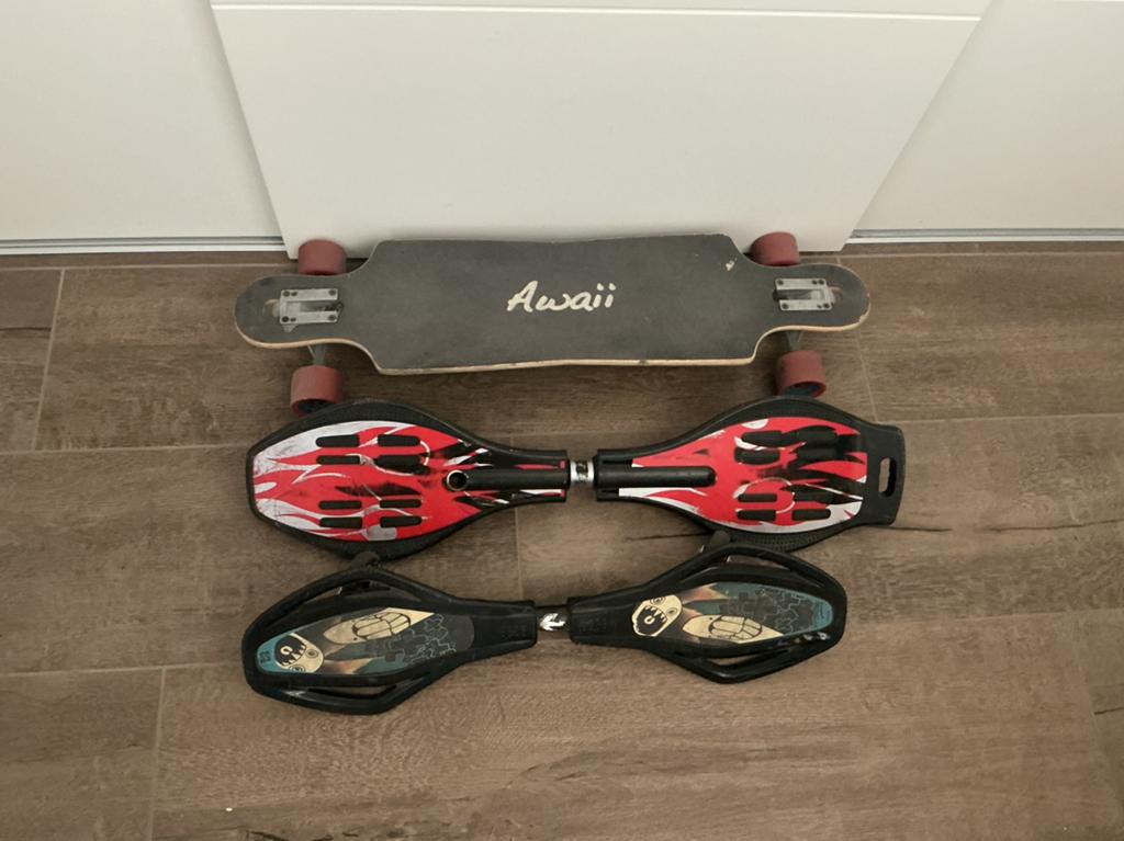 Awaii longboard.Middelste en onderste board al verkocht!!, Sport en Fitness, Skateboarden, Ophalen, Gebruikt, Longboard