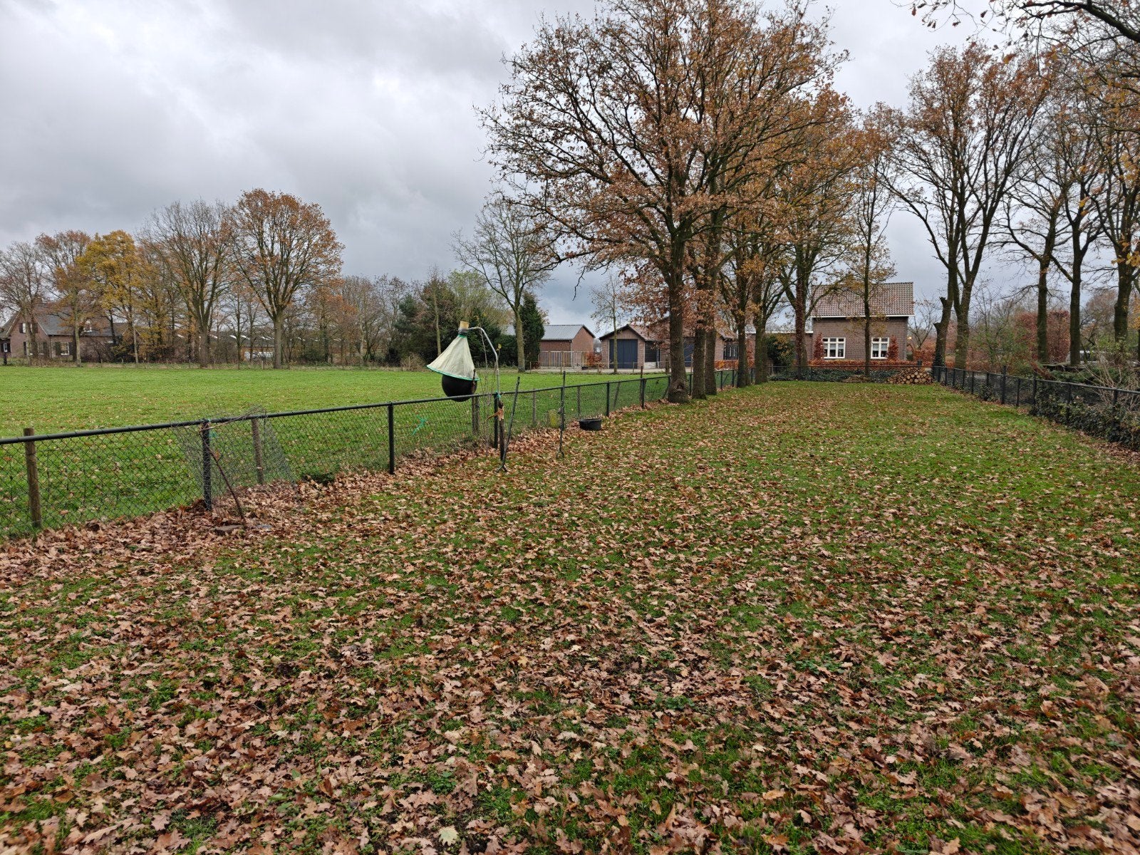 Groen hekwerk harmonicagaas dubbele poort, Tuin en Terras, Tuinhekken en Hekwerk, Ophalen, Met poort, Gebruikt, Gaashekwerk