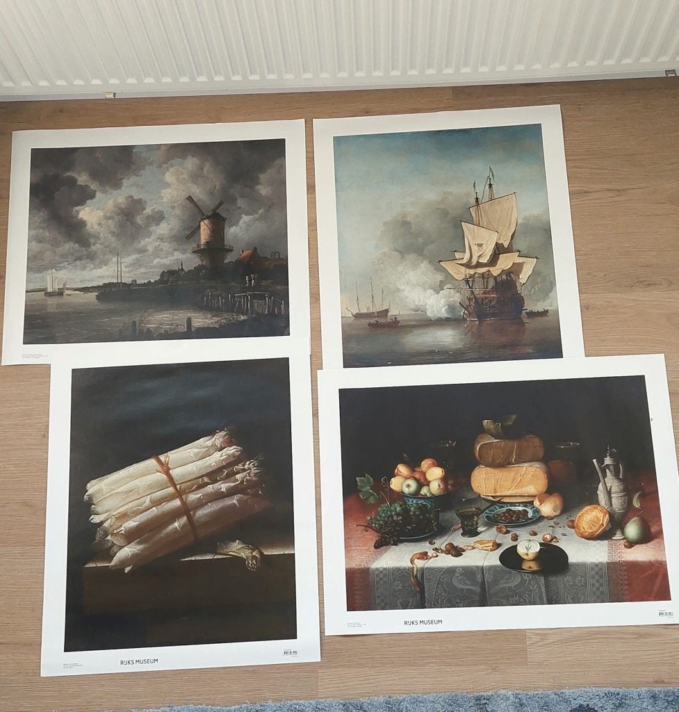 4 Rijks museum Posters Kunst Wand muur decoratie • Meesters, Ophalen of Verzenden, Zo goed als nieuw, Canvas of Doek, A1 t/m A3