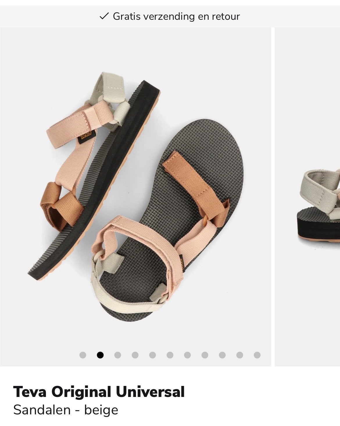 Teva Original Universal Sandalen - Beige, maat 40, Ophalen of Verzenden, Zo goed als nieuw, Beige, Sandalen of Muiltjes