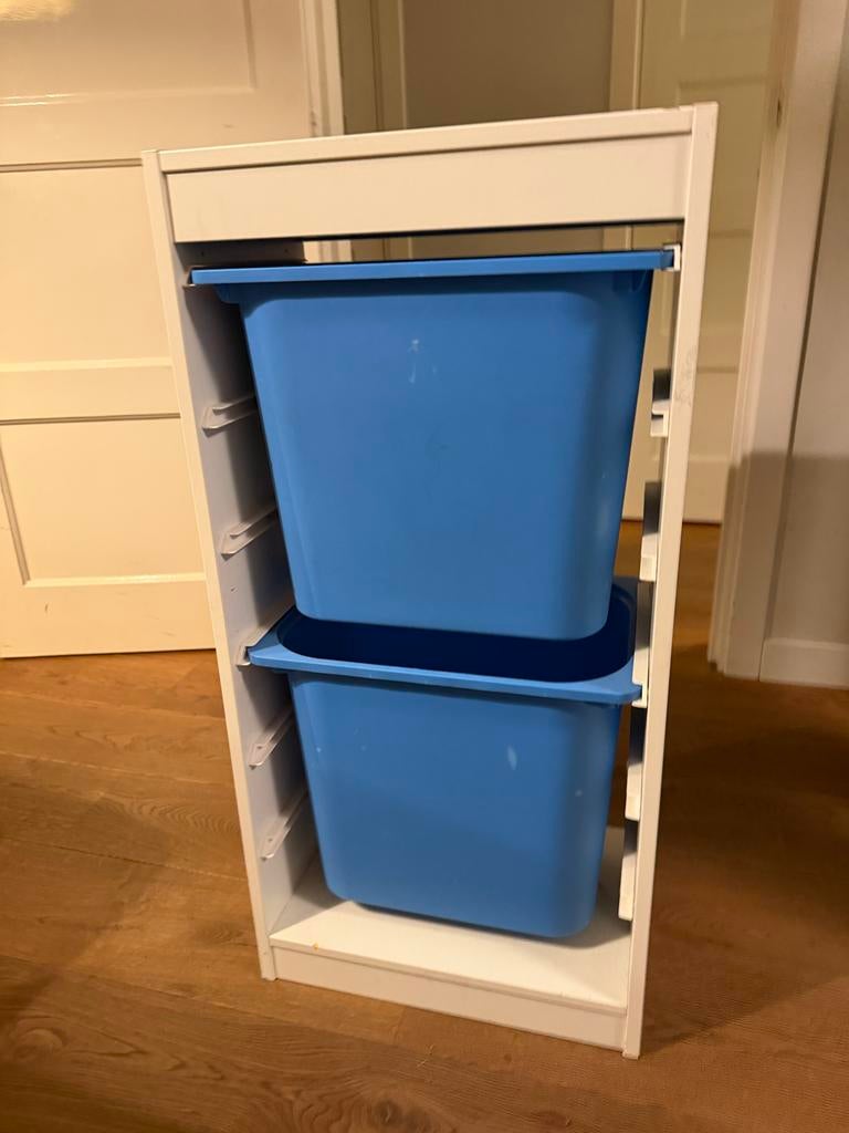 IKEA Trofast opbergkast met 2 blauwe bakken, Ophalen, Gebruikt