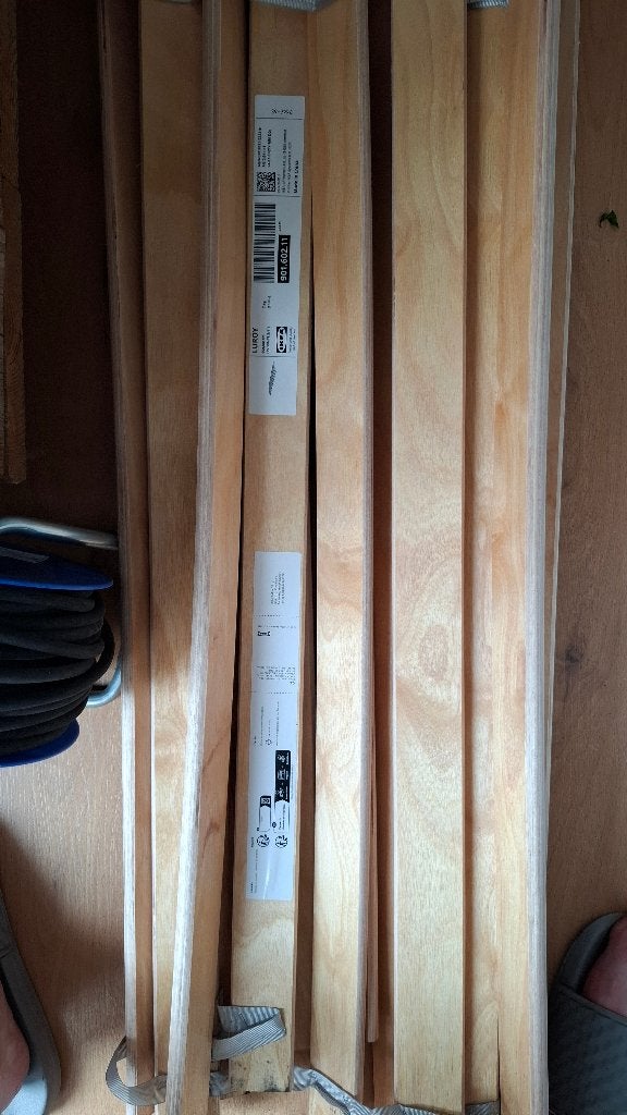 Lattenbodem, Ophalen, Gebruikt, 90 cm, Eenpersoons