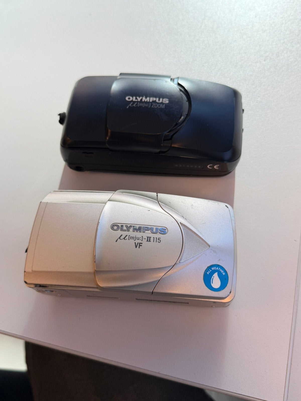 2x Olympus Mju Vintage Analoge Fotocamera 35mm compact, P, P, Ophalen of Verzenden, Zo goed als nieuw