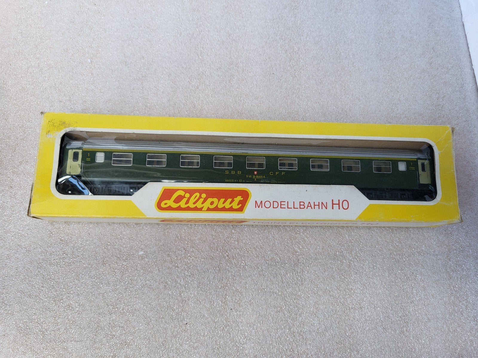 Liliput 281 SBB CFF HO Personenwagon 5185, Gebruikt, Gelijkstroom, Wagon, Ophalen of Verzenden