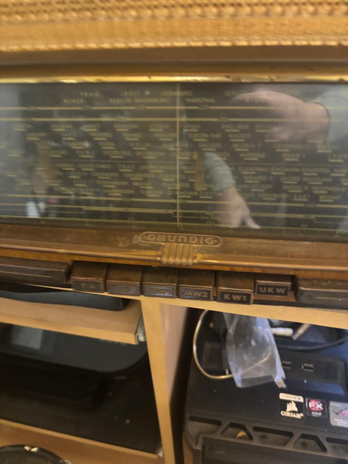Vintage Grundig Radio 3003 UKW - Houten Kast, Ophalen of Verzenden, Gebruikt, Radio