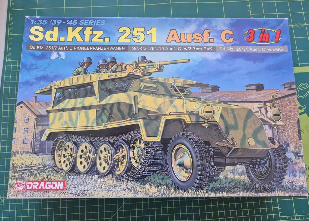 Dragon 1/35 3in1 Sd.kfz 251, Overige merken, Tank, 1:32 tot 1:50, Nieuw