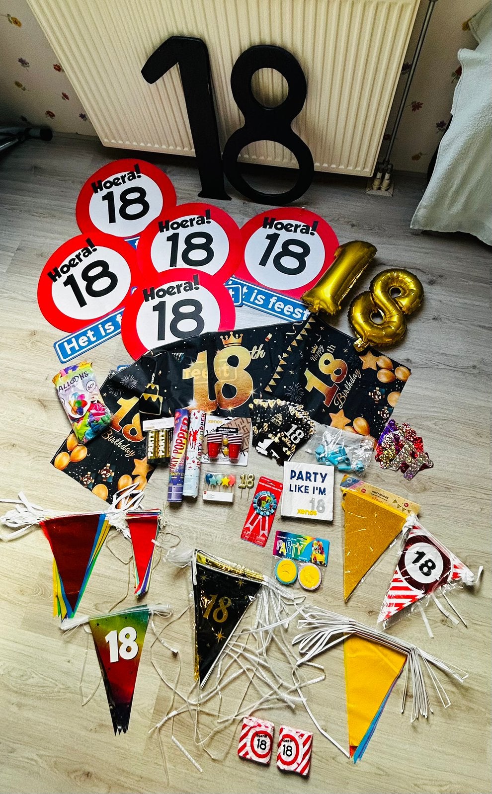 Versiering 18 jaar, Ophalen, Nieuw, Versiering, Verjaardag