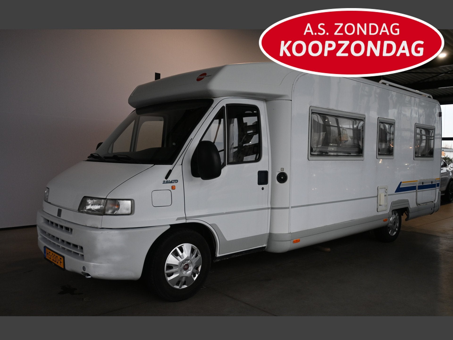 Fiat BURSTNER T627 Half-Intergraal 2.8idTD 123PK Airco Trekh, Caravans en Kamperen, Campers, Ringverwarming, Afzuigkap, Bedrijf