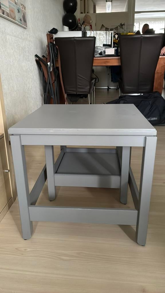 Salon bijzet tafel grijs, Ophalen, 50 tot 100 cm, Rond, Zo goed als nieuw