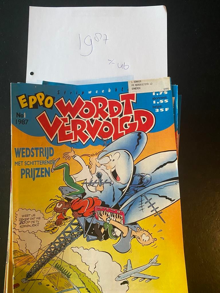 Jaargang Eppo Wordt Vervolgd 1987, Meerdere comics, Ophalen, Gelezen, Europa