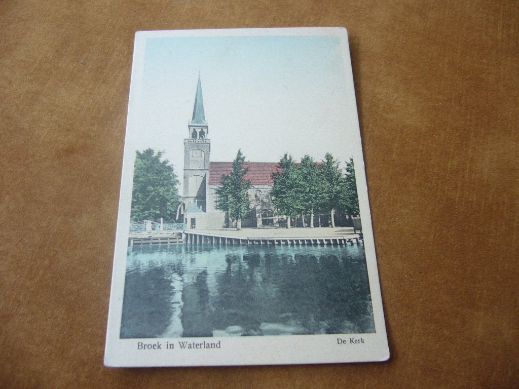 BROEK IN WATERLAND  =  DE KERK, Ophalen of Verzenden, 1920 tot 1940, Ongelopen, Noord-Holland
