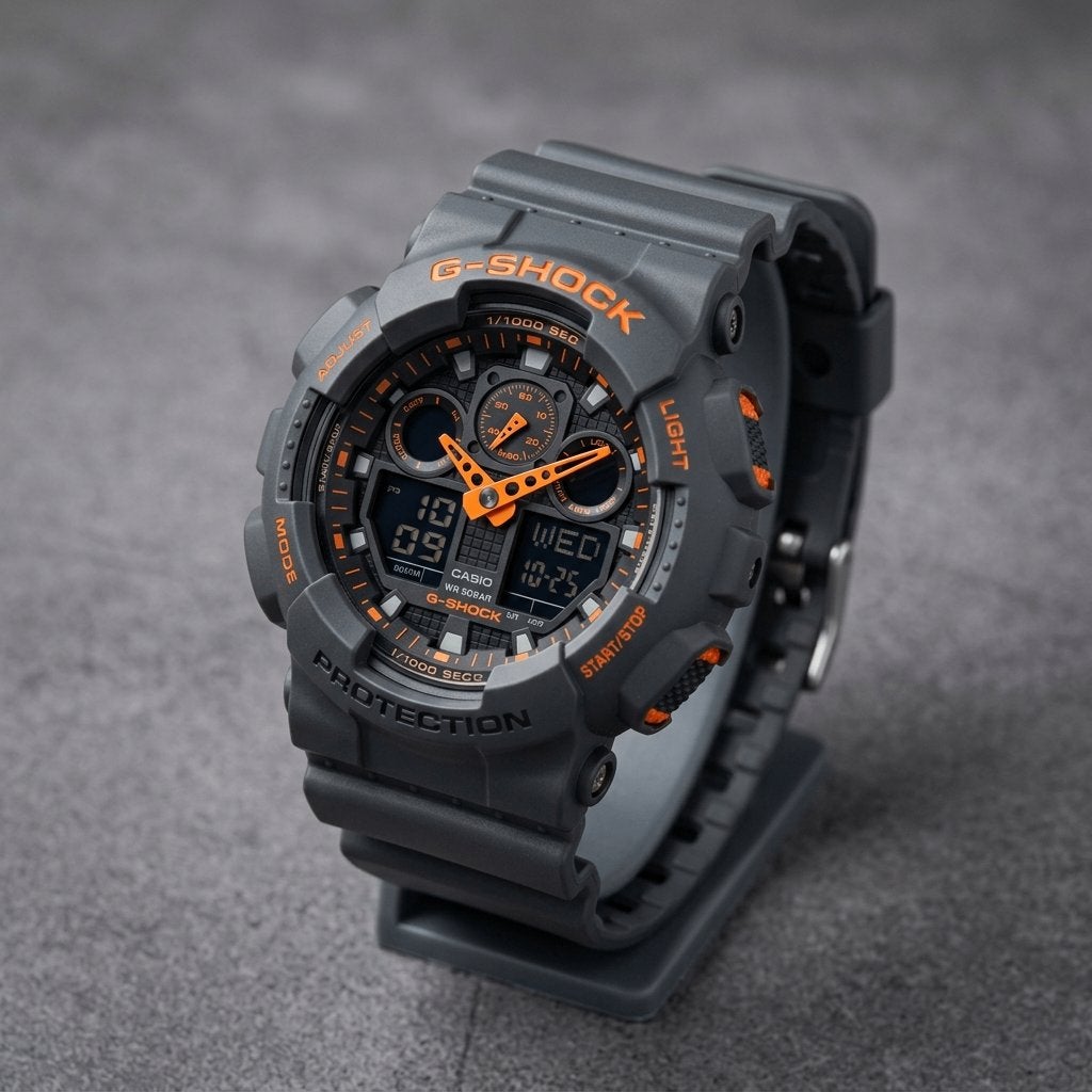 Casio G-Shock GA-100 serie, Casio, Kunststof, Polshorloge, Kunststof