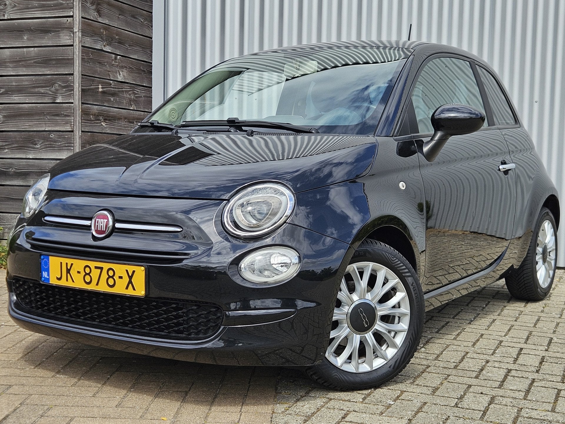 Fiat 500 0.9 TwinAir Turbo Popstar / Automaat / Airco!, Stof, Gebruikt, Zwart, Origineel Nederlands