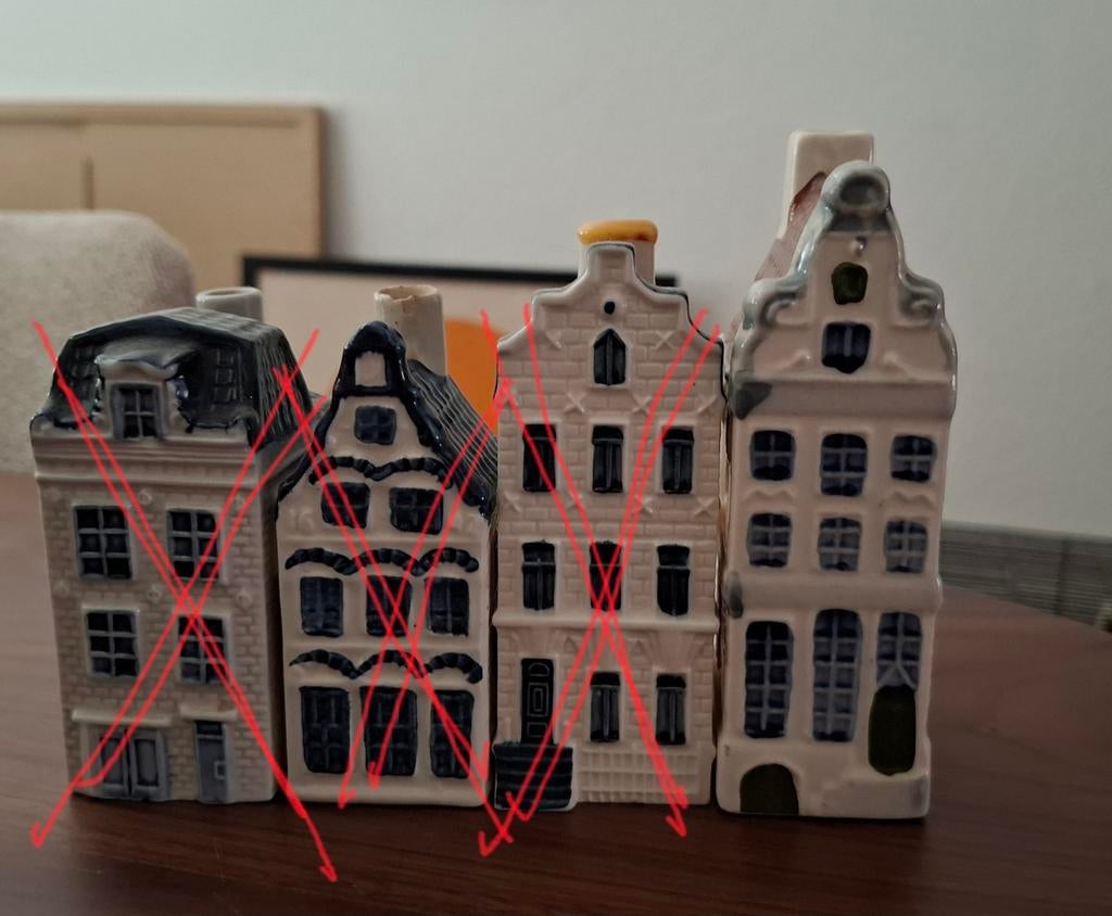 Vintage Amsterdams grachten huisje ( is geen KLM), Ophalen of Verzenden
