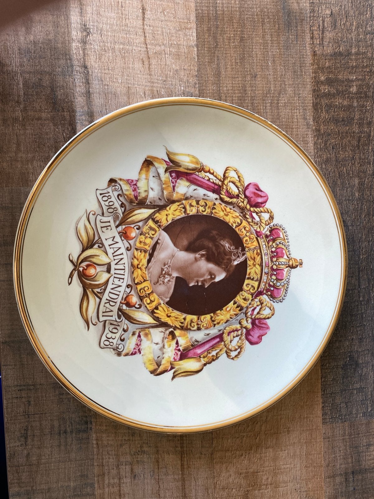 Gedenkbord Koningin Wilhelmina 1898-1938 Maastricht, Ophalen of Verzenden