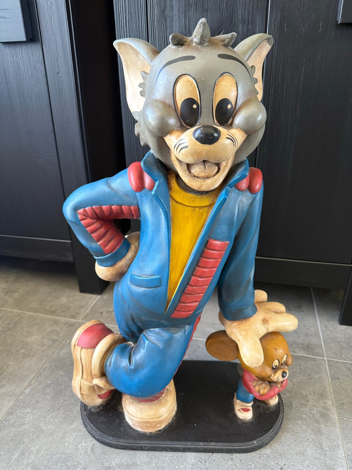 Groot Tom en Jerry Beeld - Uniek Verzamelobject, Verzamelen, Stripfiguren, Gebruikt, Beeldje of Figuurtje, Overige figuren, Ophalen of Verzenden