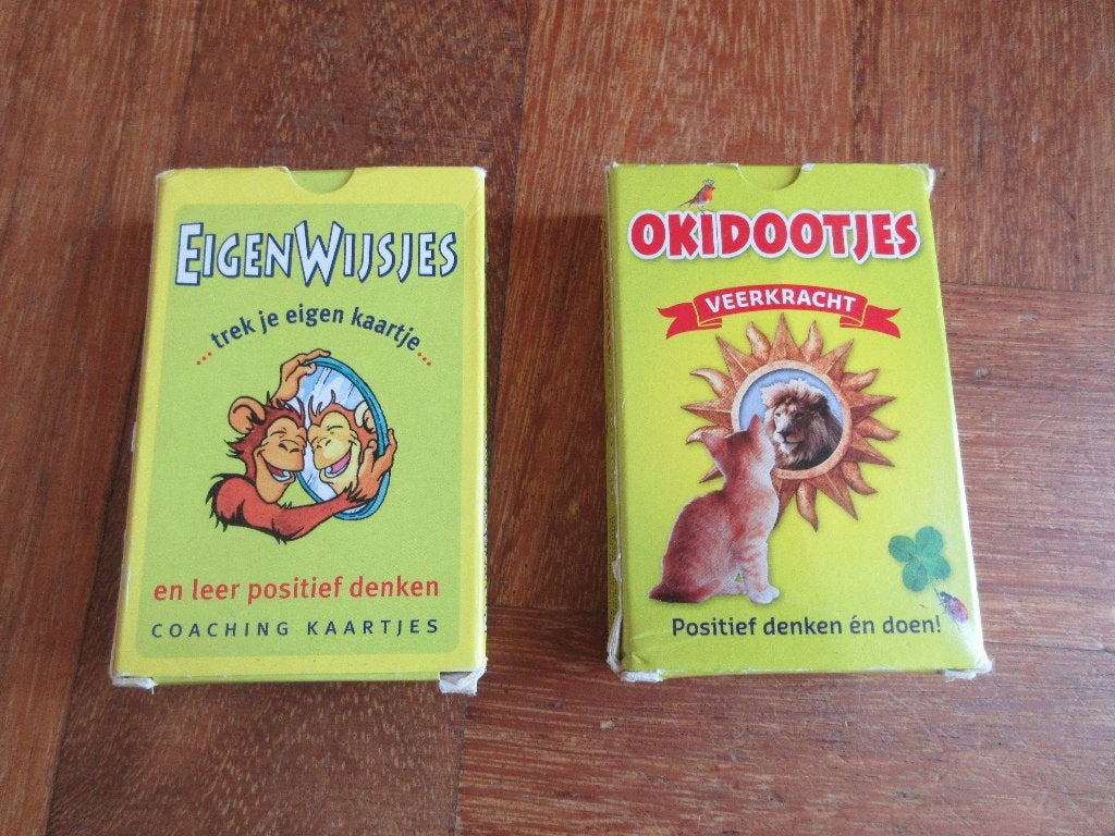 2 x coaching kaarten : Okidootjes + Eigenwijsjes, Ophalen of Verzenden, Gelezen