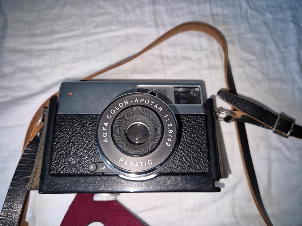 Vintage Agfa Color-Apotar Paratic camera met Sigma lens, Ophalen of Verzenden, Gebruikt, Overige typen, Zoom