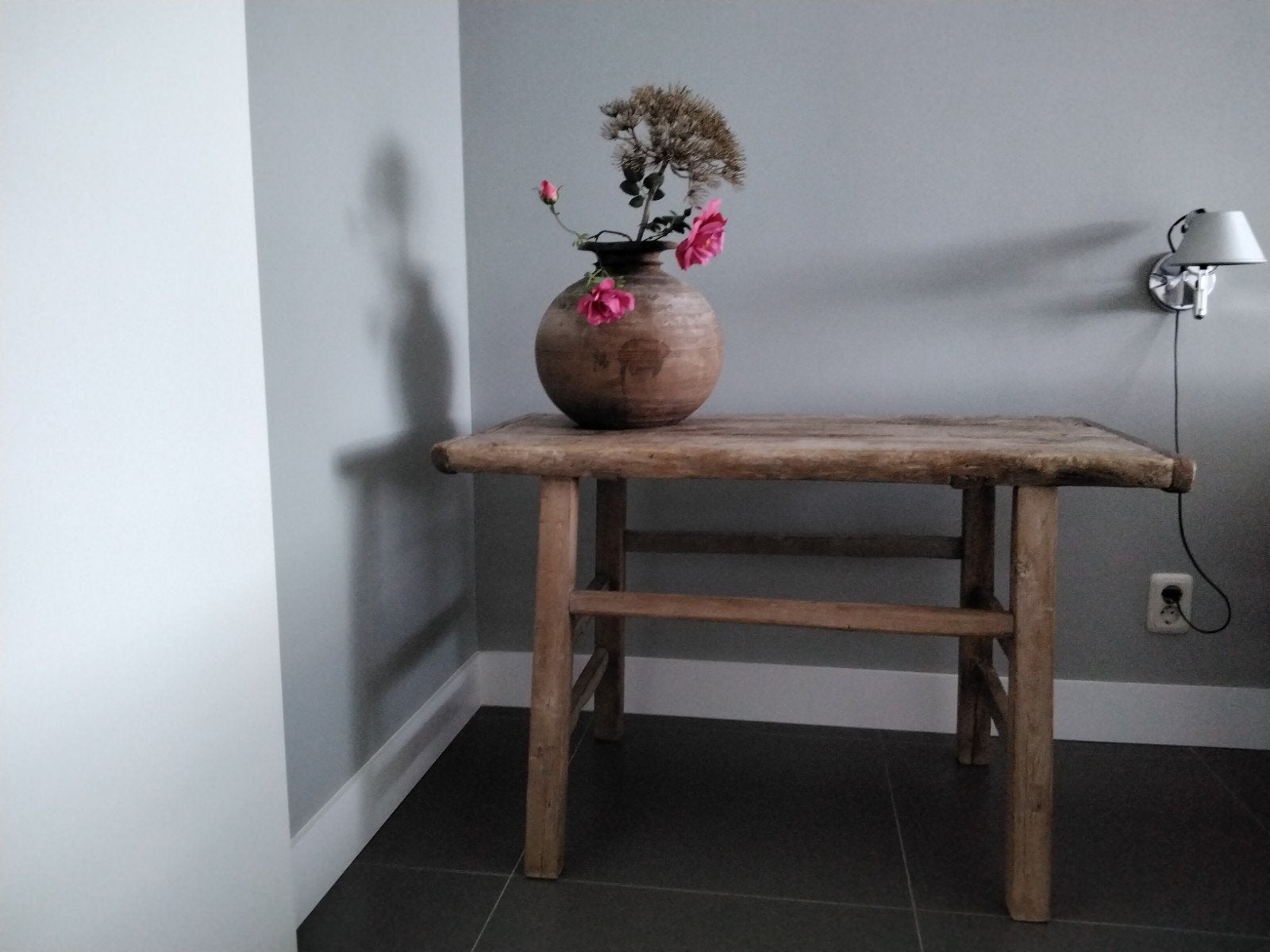 elmwood sidetable, Ophalen, Gebruikt, 100 tot 150 cm, Rechthoekig
