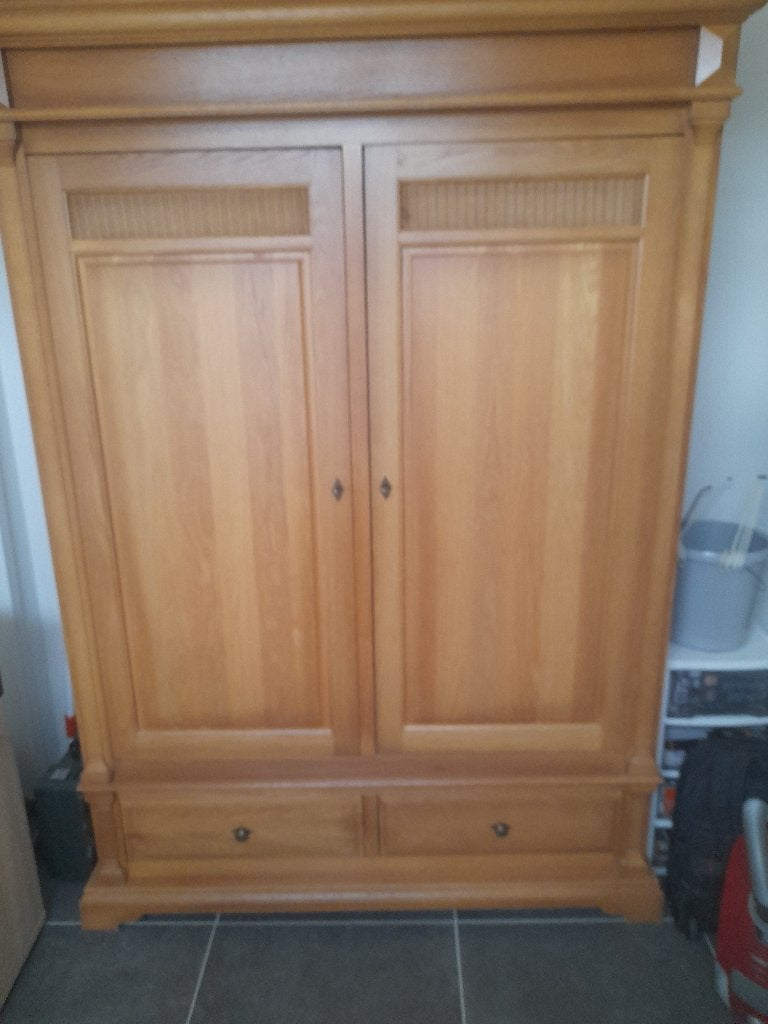 licht Eiken wandkast, Ophalen, Met deur(en), Eikenhout, Minder dan 150 cm