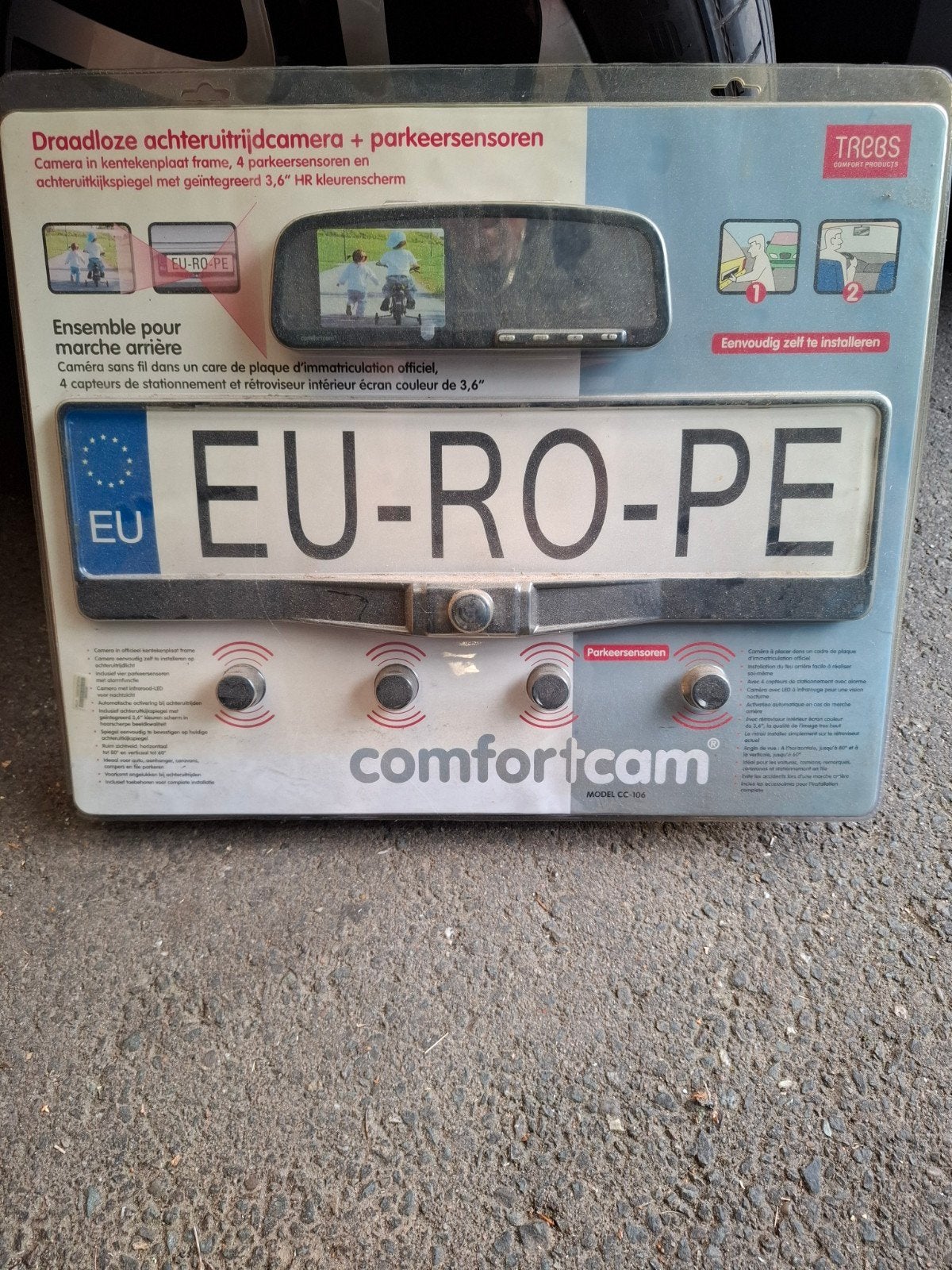 Draadloze achteruitrijcamera + parkeersensoren, Auto diversen, Achteruitrijcamera's, Ophalen of Verzenden, Draadloos, Nieuw