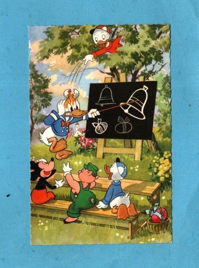 Mooie oude Disney-kaart met diverse Disney personages - W303, Ophalen of Verzenden, 1940 tot 1960, Ongelopen, Kinderen