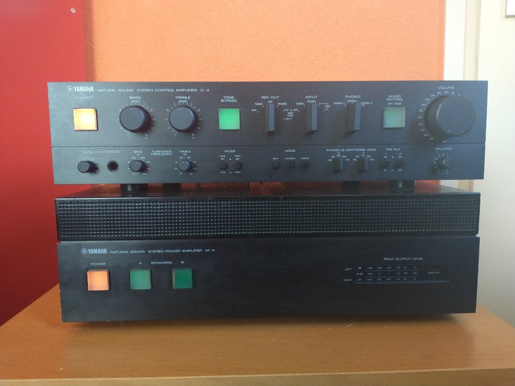 Yamaha C4 (Serviced) & Yamaha M4 (Serviced), Audio, Tv en Foto, Ophalen, Zo goed als nieuw, Overige merken