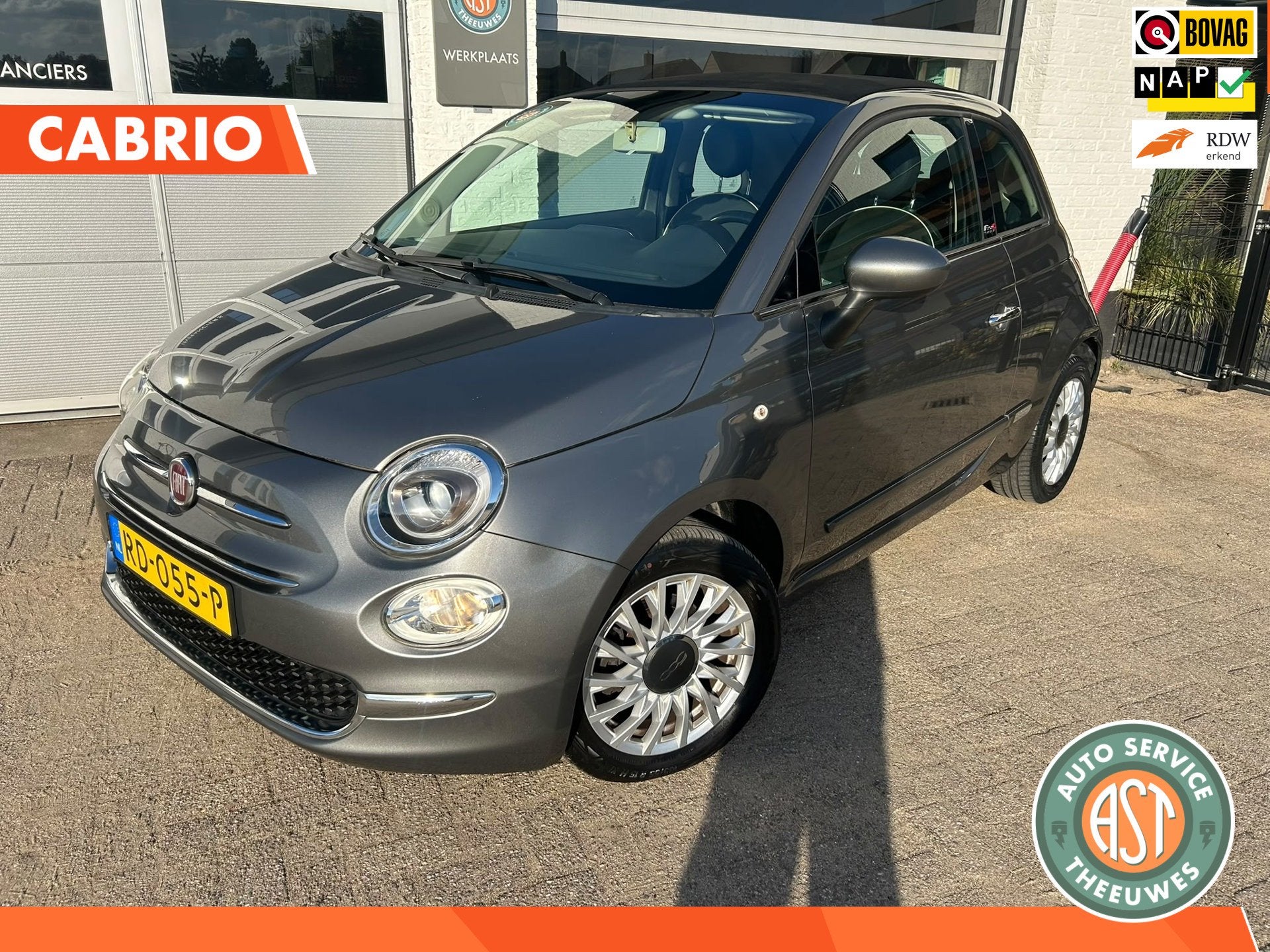Fiat 500 C 0.9 TwinAir Turbo Lounge CABRIO|NAVI|PDC|NAP, Auto's, Stof, Gebruikt, Cabriolet, Origineel Nederlands