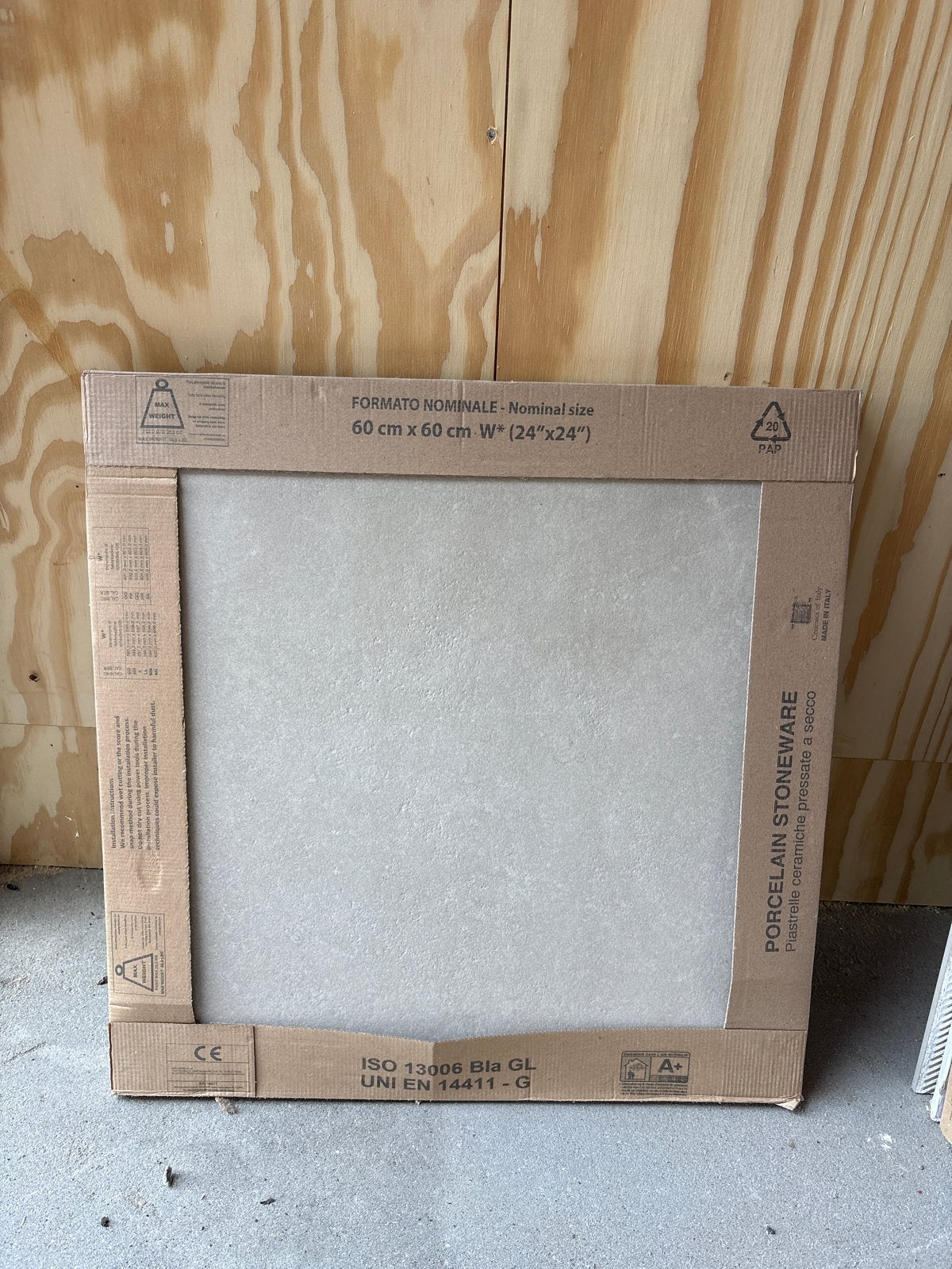 Tegel 60x60 cm - 6 stuks, Ophalen, 60 cm of meer, Keramiek, Nieuw