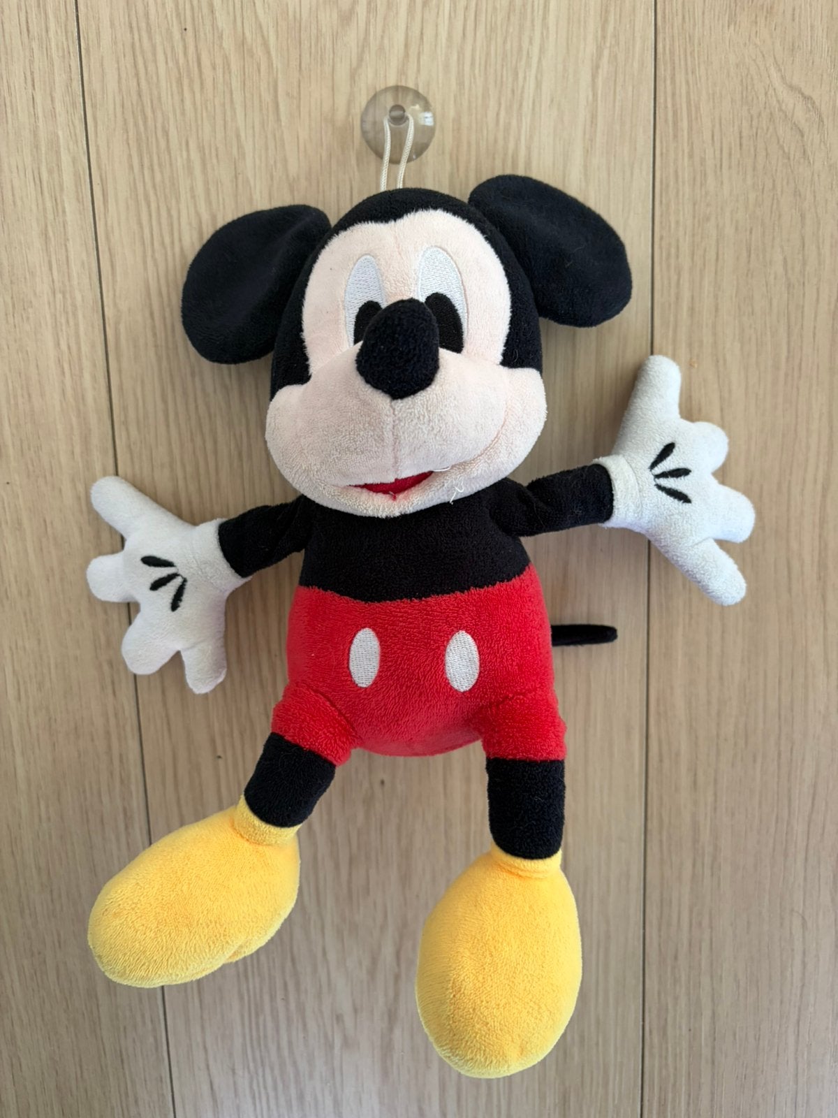 Originele Disney Mickey Mouse Knuffel met Zuignap - Plush, Disney, Ophalen, Zo goed als nieuw, Muis