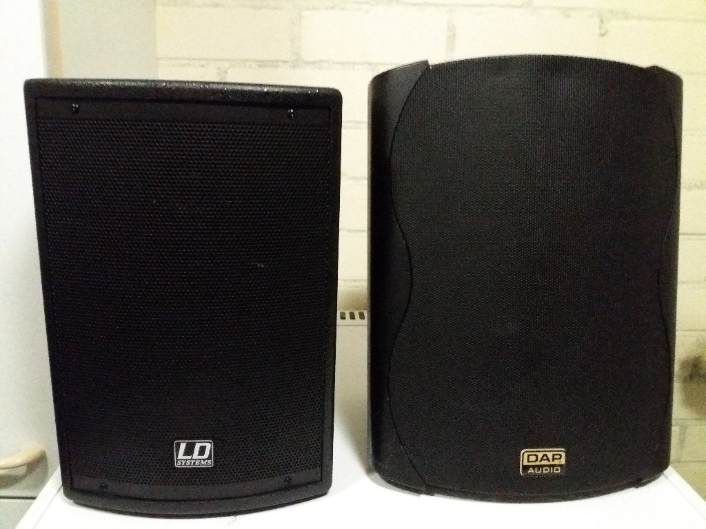ACTIEF SETJE D.A.P.  85 watt.   speaker en sateliet, Audio, Tv en Foto, Luidsprekers, Ophalen of Verzenden, Gebruikt, 60 tot 120 watt