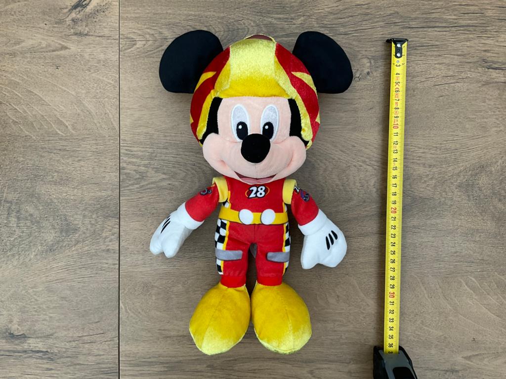 Nieuwe zgan Disney Mickey Mouse coureur of racer knuffel, Ophalen, Mickey Mouse, Nieuw, Knuffel