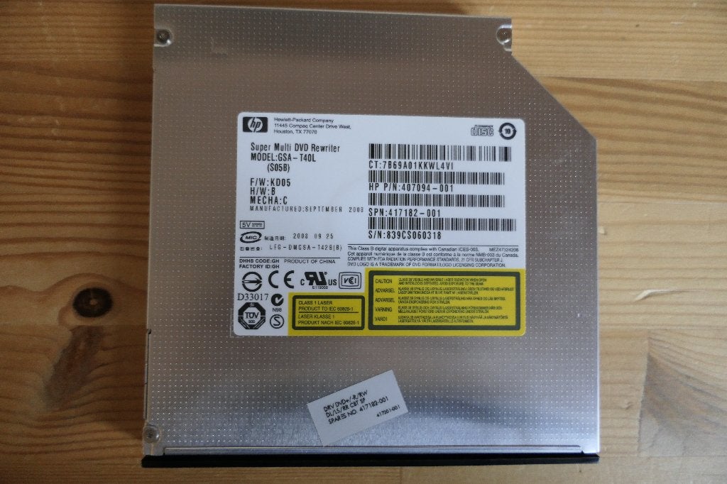 DVD-rewriter voor laptop, Intern, Gebruikt, Dvd, MacOS