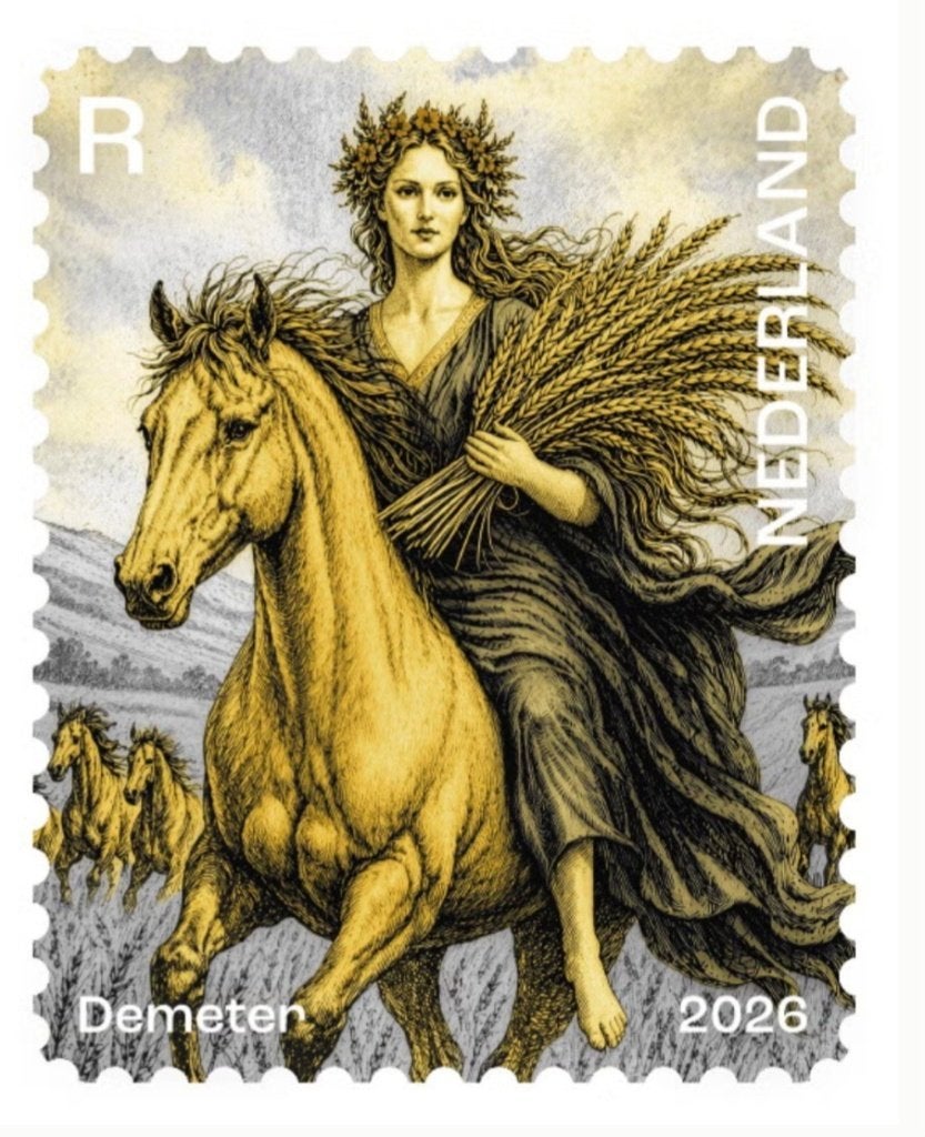 2026 Nederland Crypto Stamp - Demeter - GEEL. Postfris., Ophalen of Verzenden, Na 1940, Postfris