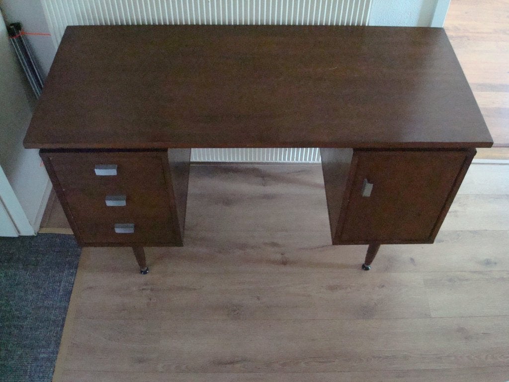 Vintage CEES BRAAKMAN ZWEVEND BUREAU 1960/65, Ophalen, Overige typen, Gebruikt, Hout