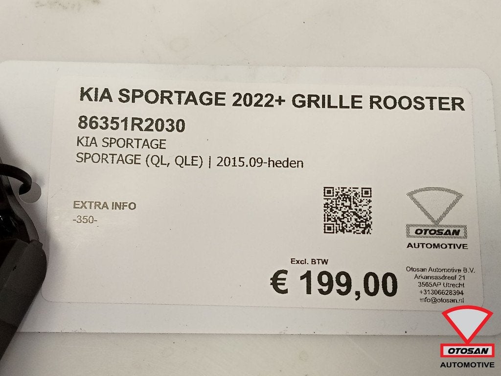 Kia Sportage 2022+ Grille Rooster Voorbumper 86351r2030 8635, Heolleung-ro 12
06797  Seoul, Ophalen of Verzenden, Info@kia.com