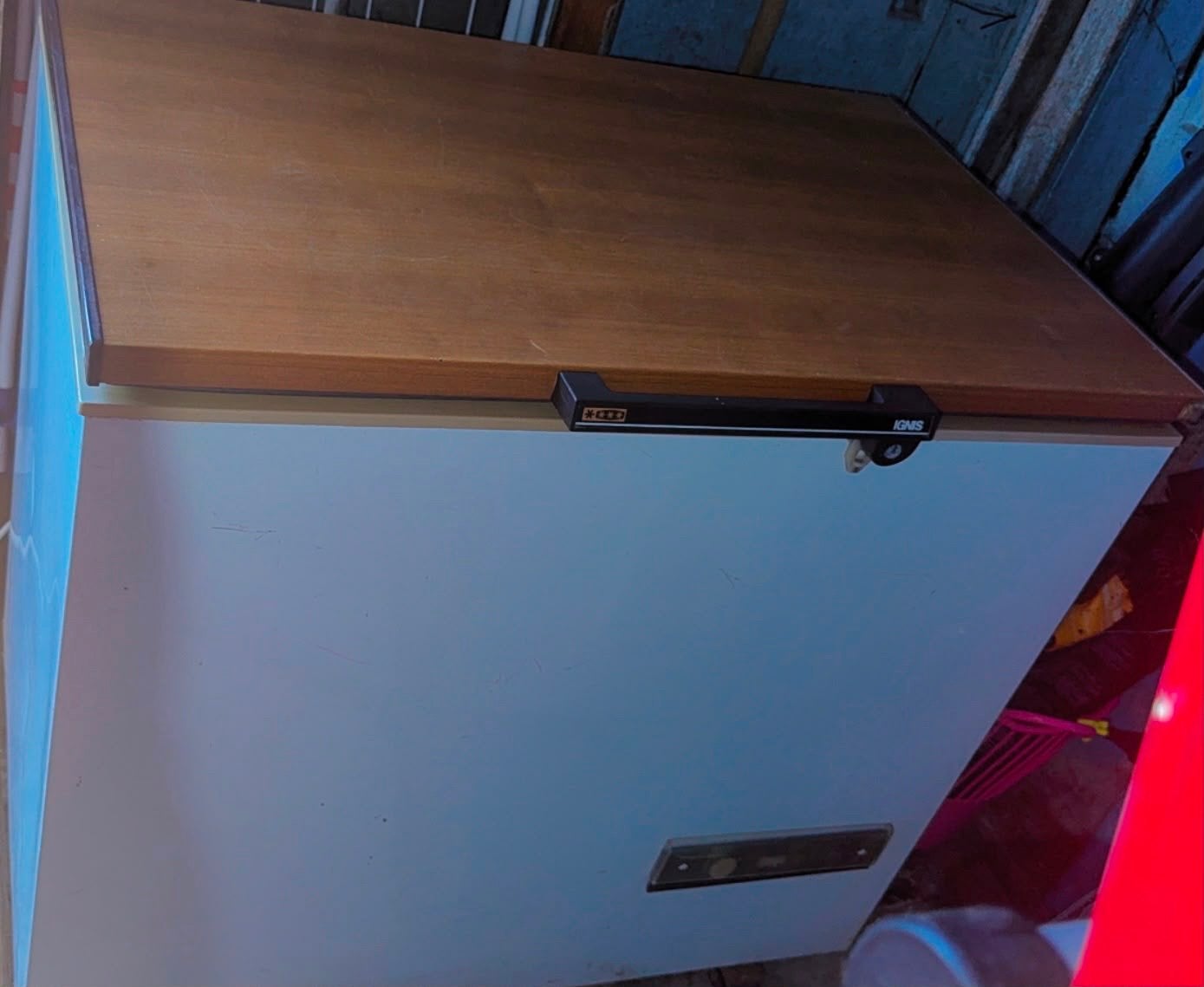 Ignis vrieskist met houten deksel, Gebruikt, 200 liter of meer, 60 cm of meer, Met aparte vriezer