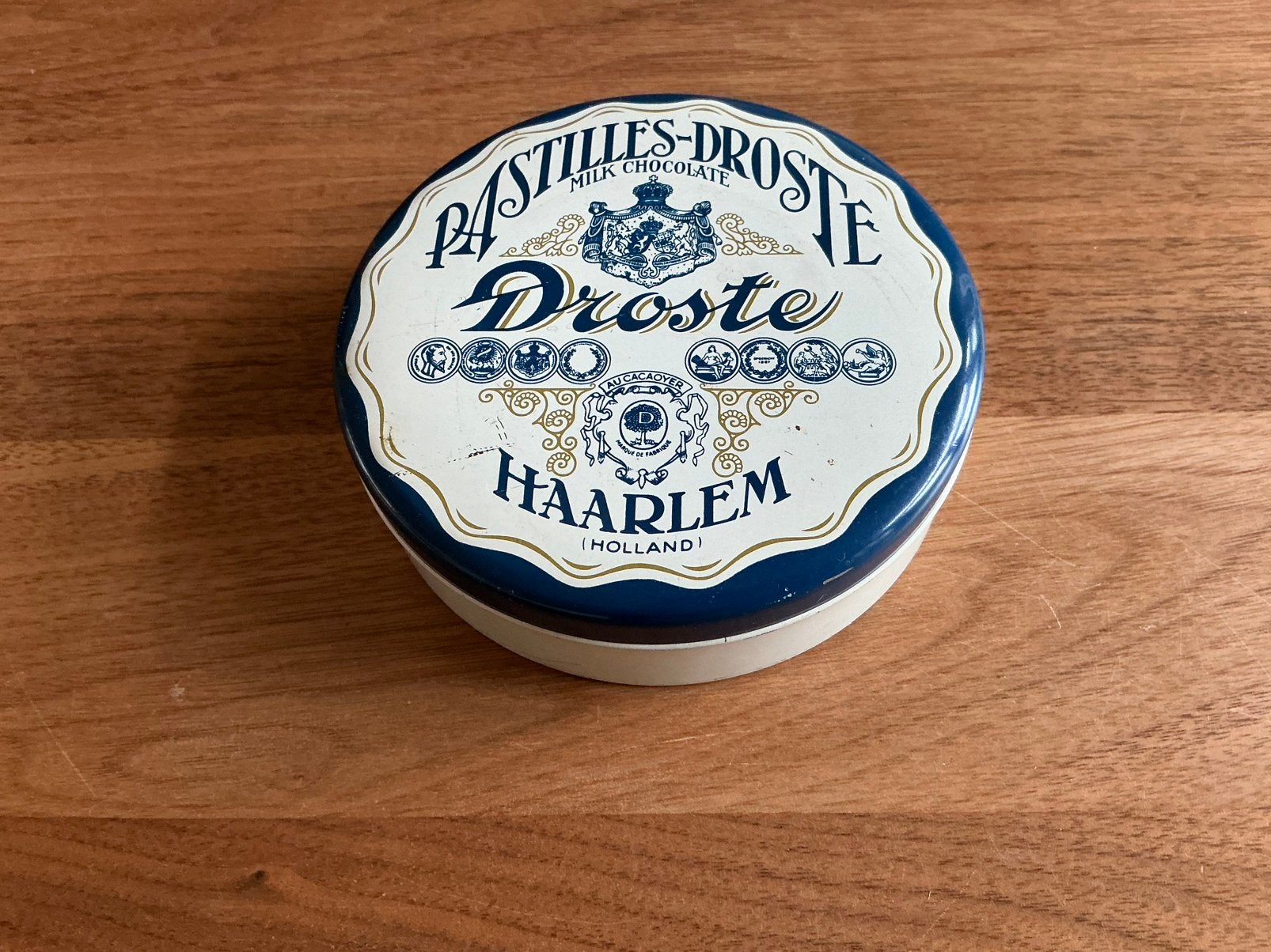 Blikje Droste pastilles - milk chocolate, Verzamelen, Ophalen of Verzenden, Gebruikt, Overige, Droste