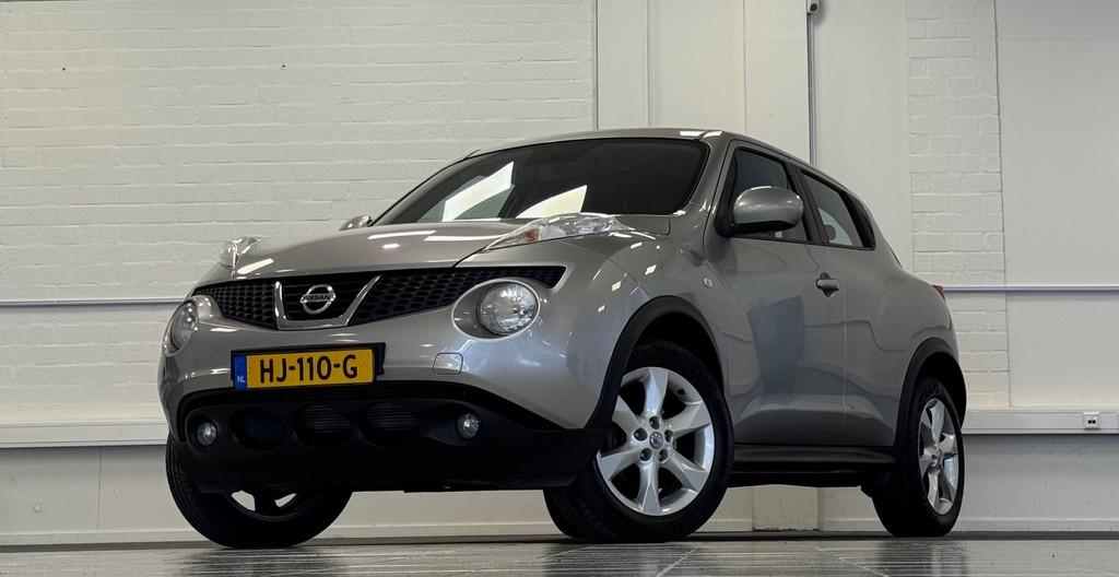 Nissan Juke 1.6i 16V Acenta Clima Navigatie Mooi!, Voorwielaandrijving, Euro 5, Stof, Zwart