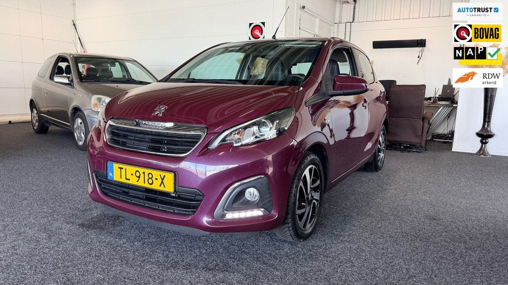 Peugeot 108 1.0 e-VTi Allure, Airco, Nav Automaat, Stof, Gebruikt, Euro 6, 4 stoelen