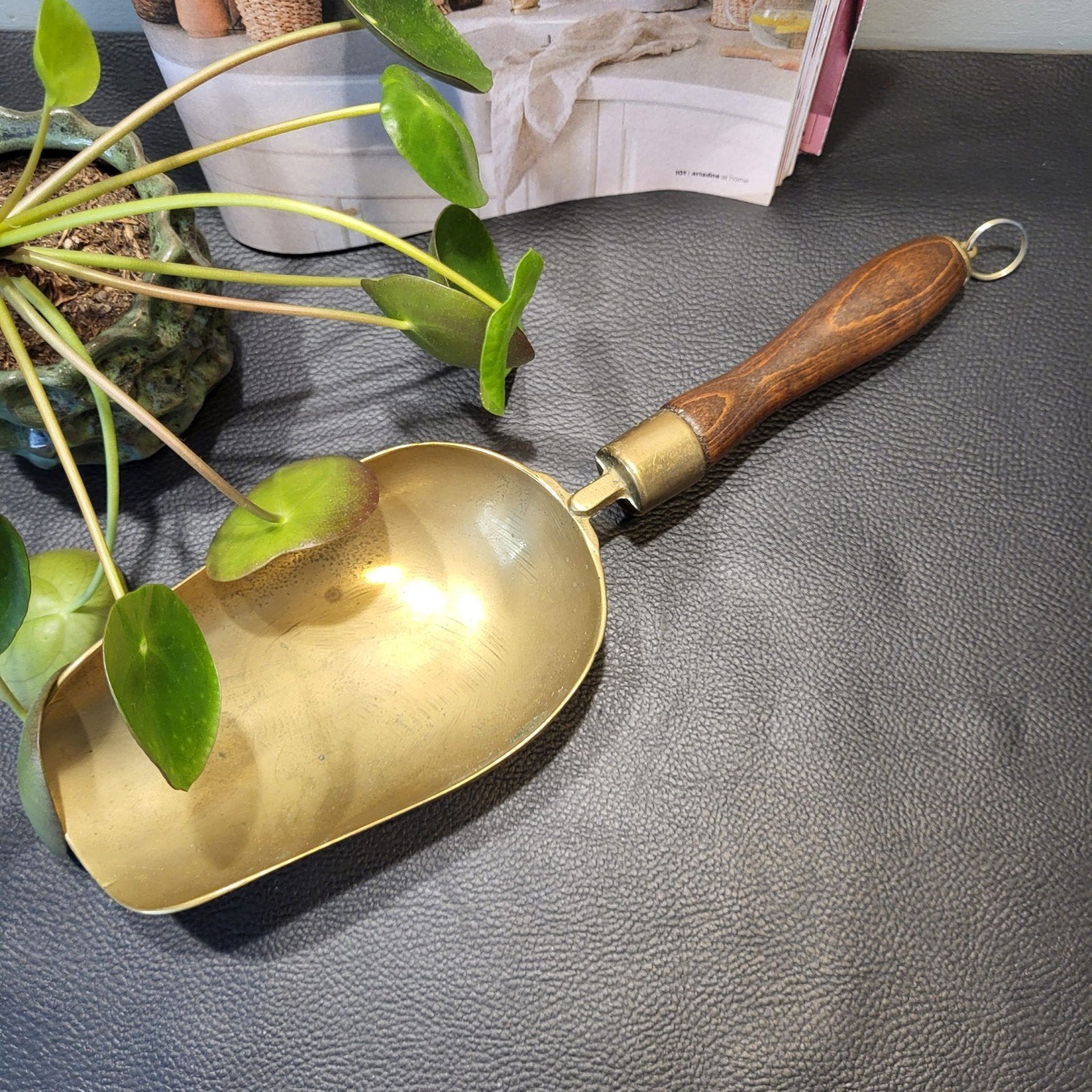 Koperen schep voor snoep of granen - 31 cm lang, Ophalen of Verzenden, Koper