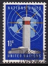 456 - VN New York michel 179 gestempeld , VN hoofdkwartier N, Verzenden, Gestempeld, Noord-Amerika